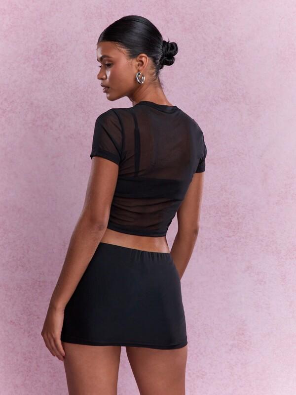 Missguided MISSGUIDED Punk Jersey Fitted Everyday Casual Mini Skort With Built In Shorts