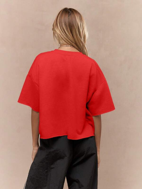 Missguided MISSGUIDED Quality Oversized Crop Top T-Shirt