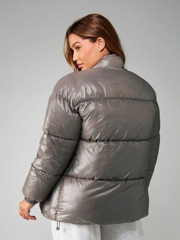 Missguided MISSGUIDED Quilted Puffer Coat With Hood