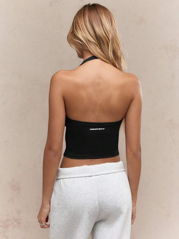 Missguided MISSGUIDED Racerback Active Performance Sleeveless Crop Tank