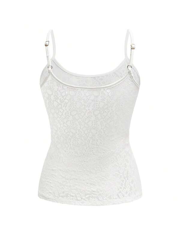 Missguided MISSGUIDED Rave Sheer Lace Cami Top For Summer