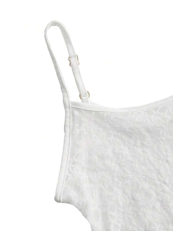 Missguided MISSGUIDED Rave Sheer Lace Cami Top For Summer