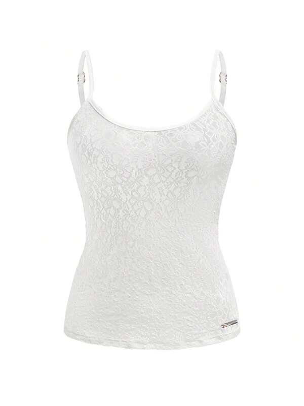 missguided MISSGUIDED Rave Sheer Lace Cami Top For Summer