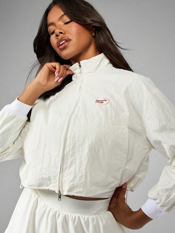Missguided MISSGUIDED Retro Sporty Lightweight Windbreaker Jacket