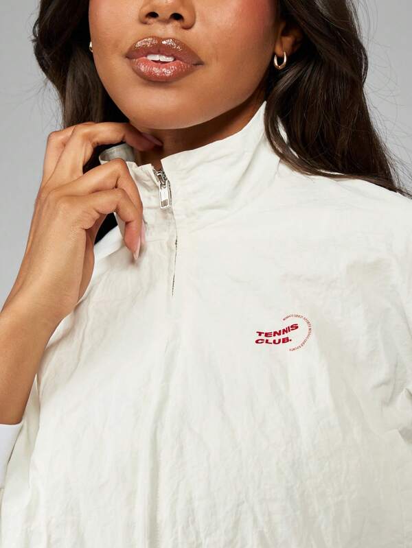 Missguided MISSGUIDED Retro Sporty Lightweight Windbreaker Jacket