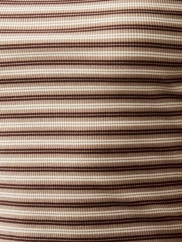 Missguided MISSGUIDED Retro Stripe Ribbed Crop Tank Vest