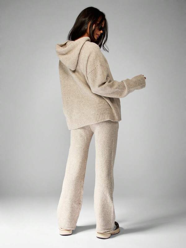 Missguided MISSGUIDED Ribbed Knit Sweater And Wide Leg Pants Set