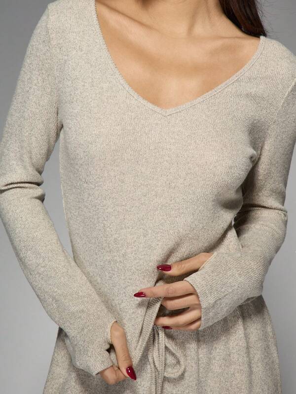 Missguided MISSGUIDED Ribbed Knit Wide Leg Two Piece Set