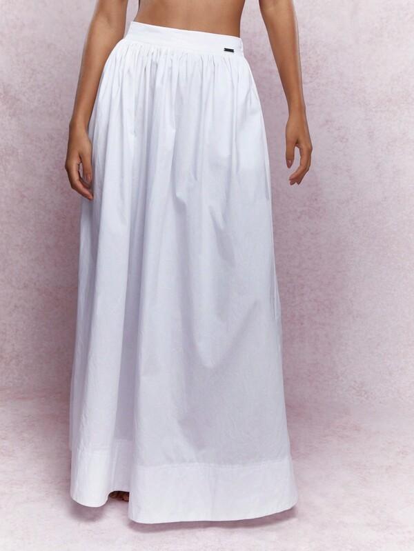 Missguided MISSGUIDED Ruffled Hem Balloon Sleeves Crop Balloon Top Maxi Skirt Two-Piece Outfits