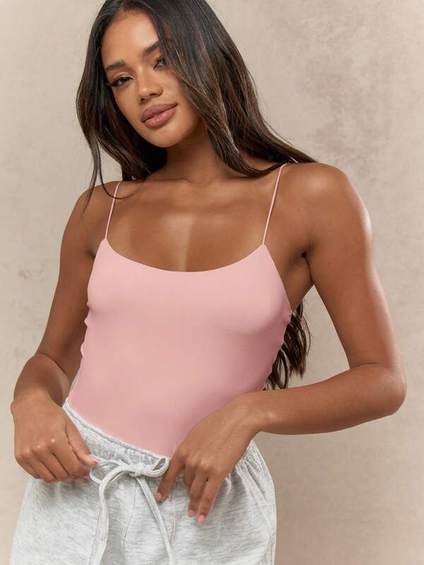 Missguided MISSGUIDED Seamless Body-Hugging Cami Top Spaghetti Strap