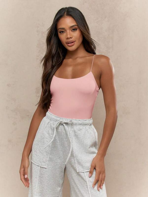 Missguided MISSGUIDED Seamless Body-Hugging Cami Top Spaghetti Strap