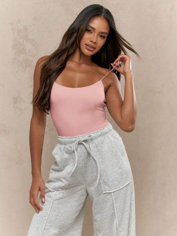 missguided MISSGUIDED Seamless Body-Hugging Cami Top Spaghetti Strap