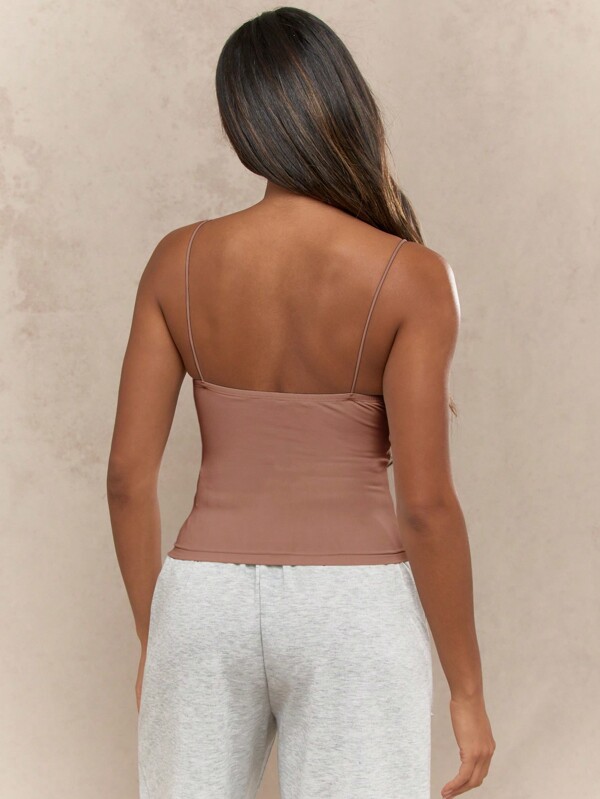 Missguided MISSGUIDED Seamless High Quality Basic Spaghetti Strap Crop Tank