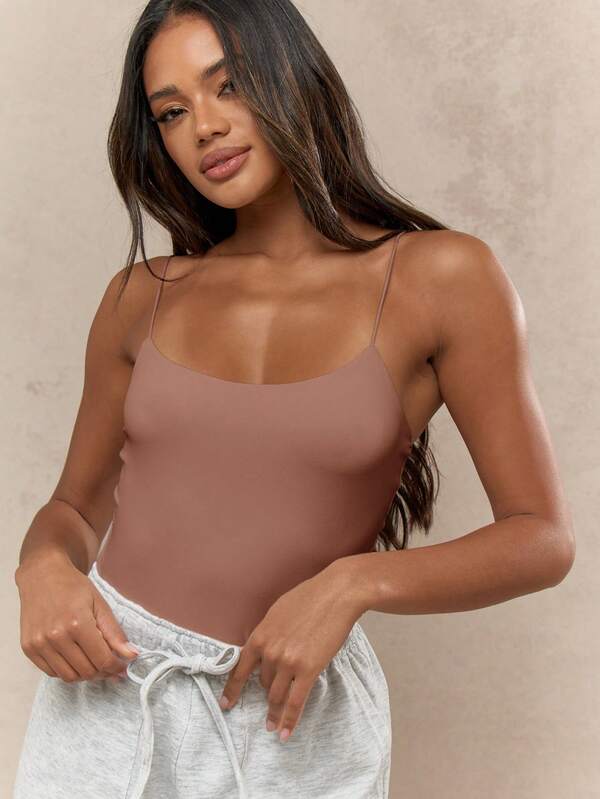 Missguided MISSGUIDED Seamless High Quality Basic Spaghetti Strap Crop Tank