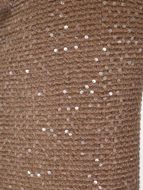 Missguided MISSGUIDED Sequin Bandeau Strapless Ruched Maxi Dress