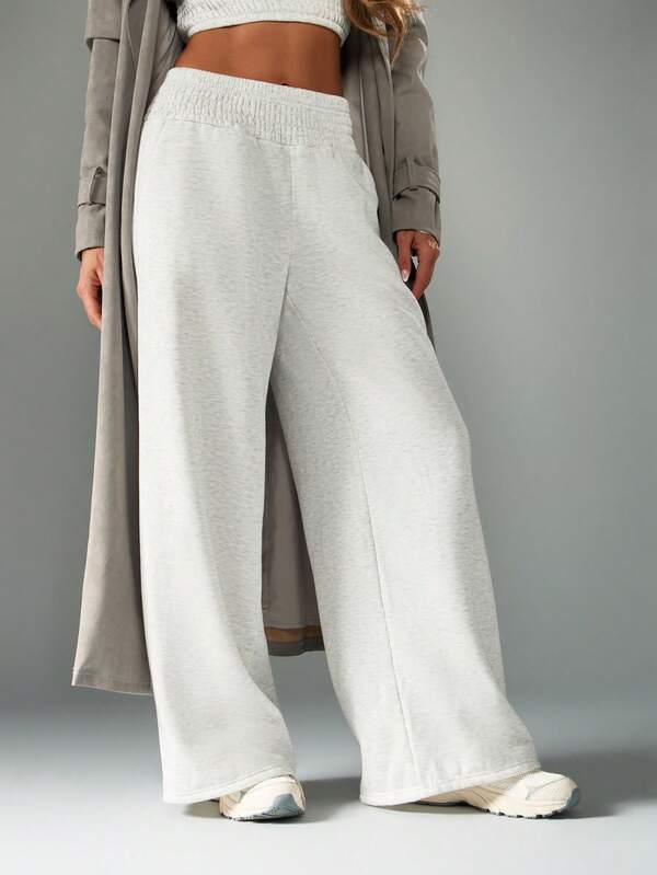 Missguided MISSGUIDED Shirred Waist Wide Leg Joggers