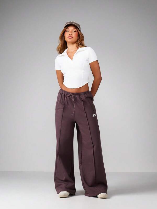 Missguided MISSGUIDED Short Sleeve Collared Crop Top With Buttons