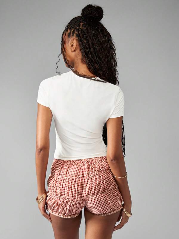Missguided MISSGUIDED Short Sleeve Retro Graphic Food Beverage Print Tee
