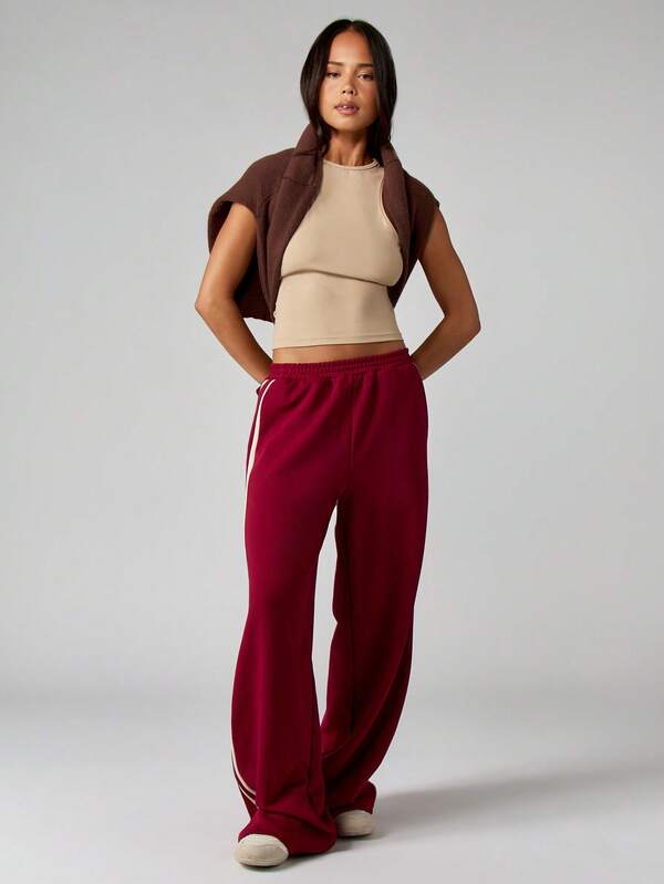 Missguided MISSGUIDED Side Stripe Sweatpants With Elastic Waistband