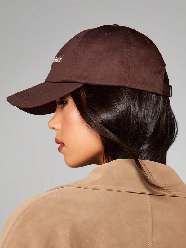 Missguided MISSGUIDED Six Panel Baseball Cap With Embroidered Design