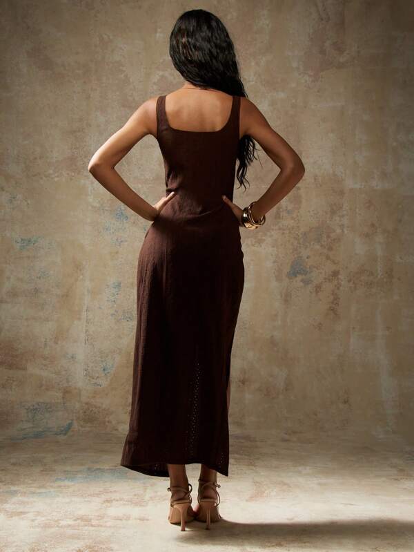 Missguided MISSGUIDED Sleeveless Cut Out Bodycon Maxi Dress Cute Sundress