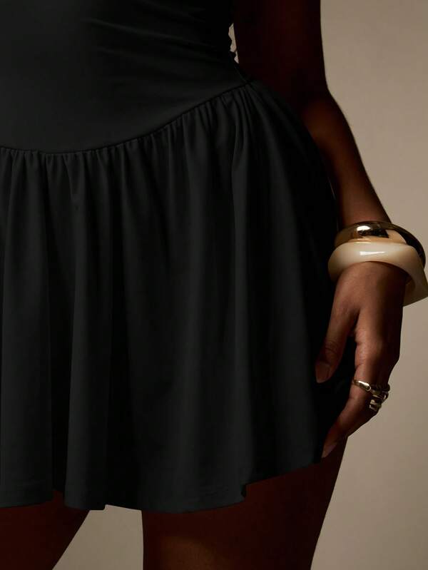 Missguided MISSGUIDED Sleeveless Fit And Flare Skater Mini Dress With Pockets