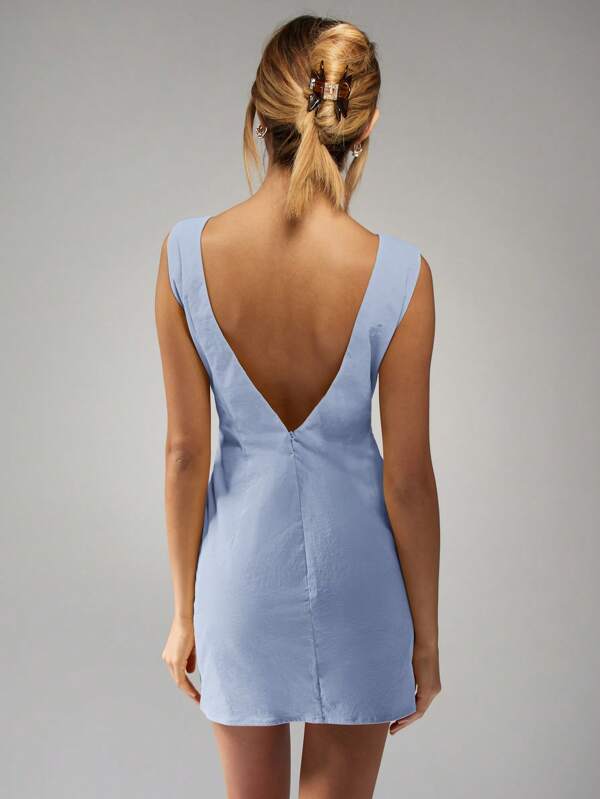 Missguided MISSGUIDED Sleeveless High Neck Bodycon Mini Dress