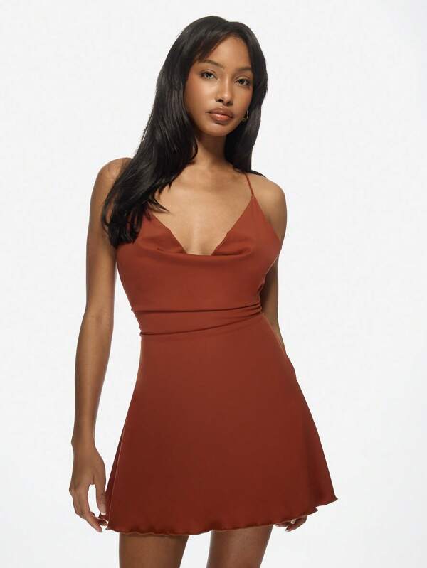 missguided MISSGUIDED Sleeveless V-Neck Ribbed Knit Bodycon Mini Dress