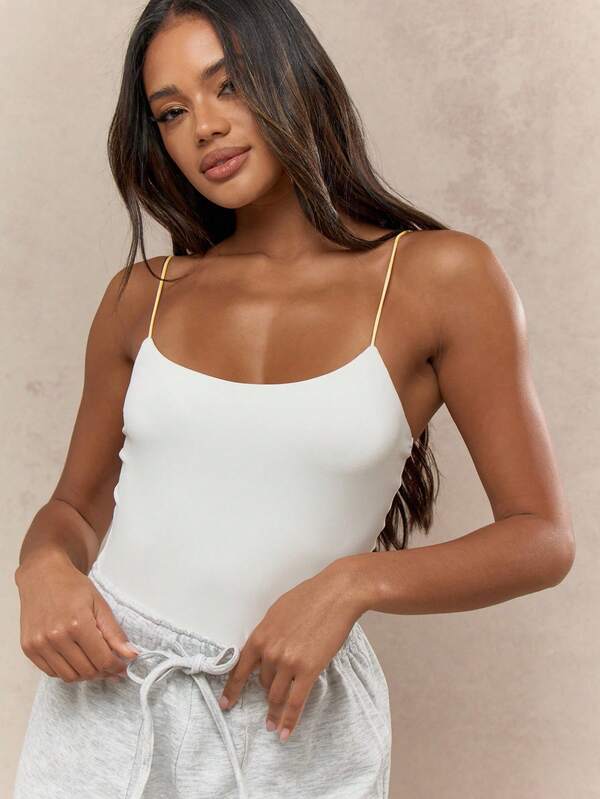 Missguided MISSGUIDED Slim Fit Cami Tank Top With Adjustable Straps