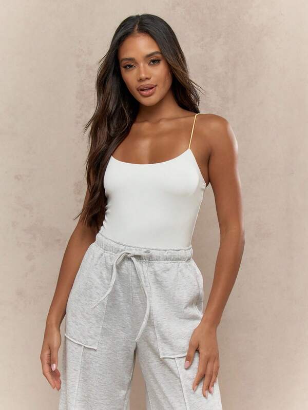 Missguided MISSGUIDED Slim Fit Cami Tank Top With Adjustable Straps