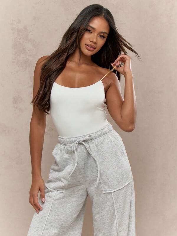 missguided MISSGUIDED Slim Fit Cami Tank Top With Adjustable Straps