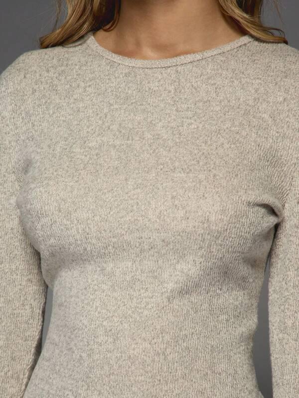 Missguided MISSGUIDED Slim Fit Ribbed Knit Sweater With Long Sleeves