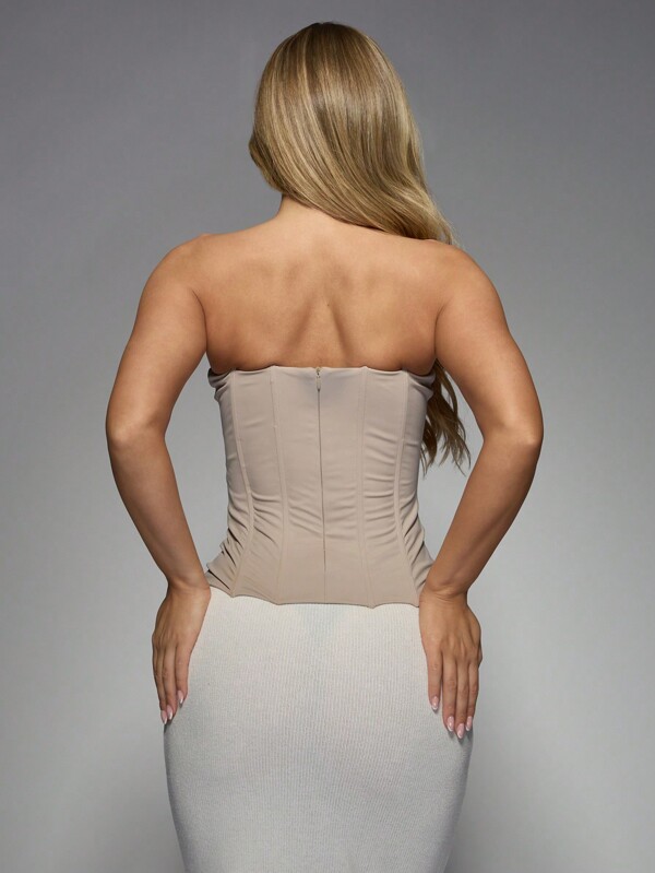 Missguided MISSGUIDED Slinky Boned Strapless Corset Top