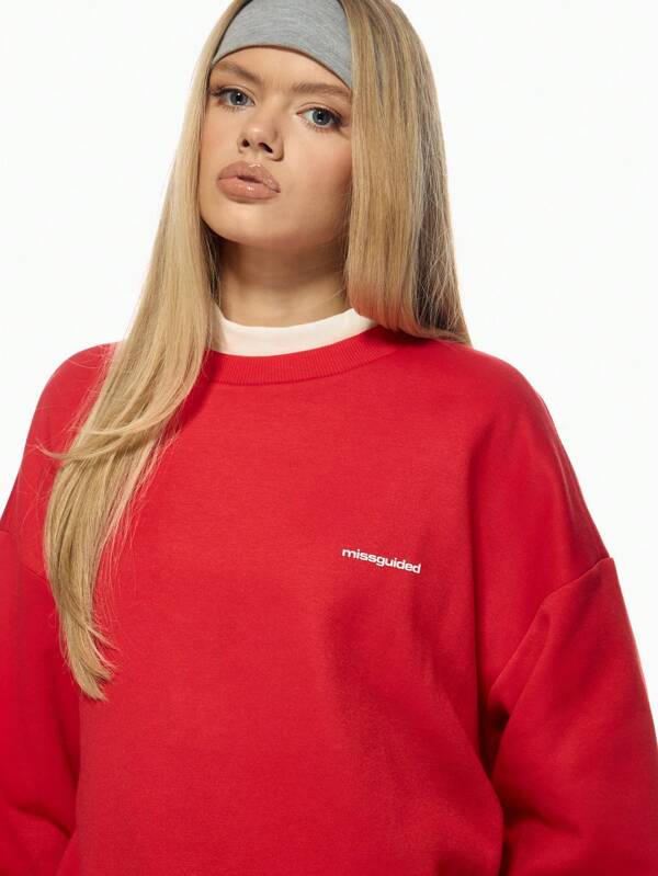 Missguided MISSGUIDED Soft Cozy Oversized Pullover Sweatshirt