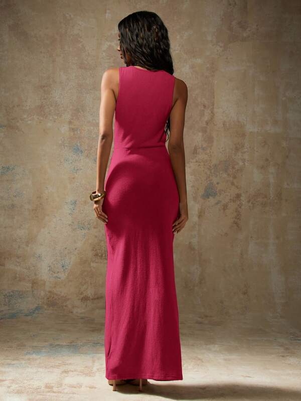 Missguided MISSGUIDED Sophisticated Cut-Out Maxi Evening Gown With O-Ring Details