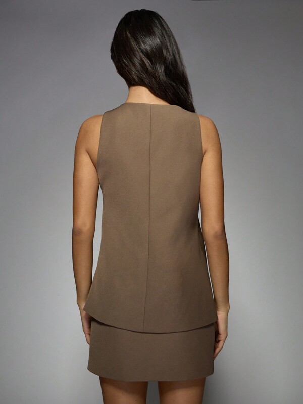 Missguided MISSGUIDED Sophisticated Two-Piece Waistcoat Mini Skirt Set