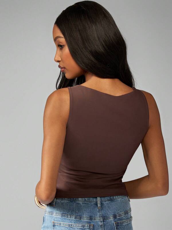 Missguided MISSGUIDED Spaghetti Strap Seamless Basic Cami Tank Top