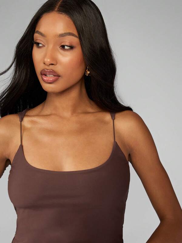 Missguided MISSGUIDED Spaghetti Strap Seamless Basic Cami Tank Top