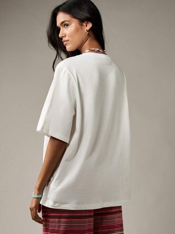Missguided MISSGUIDED Spicy Margarita Cocktail Premium Oversized Graphic T-Shirt