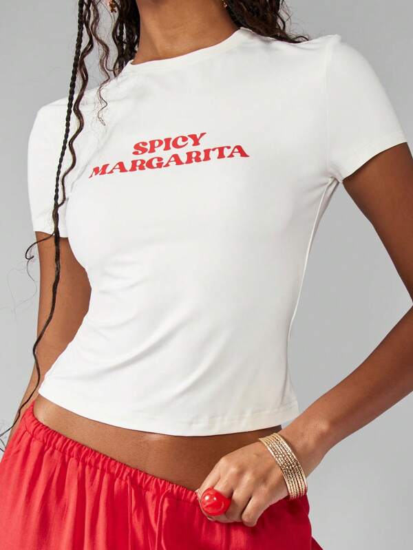 missguided MISSGUIDED Spicy Margarita Graphic Print Statement Tee
