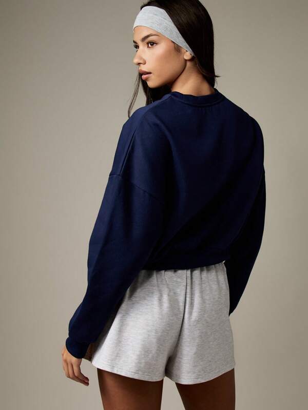 Missguided MISSGUIDED Sports Club Letter Print Sweatshirt With Varsity Logo Design