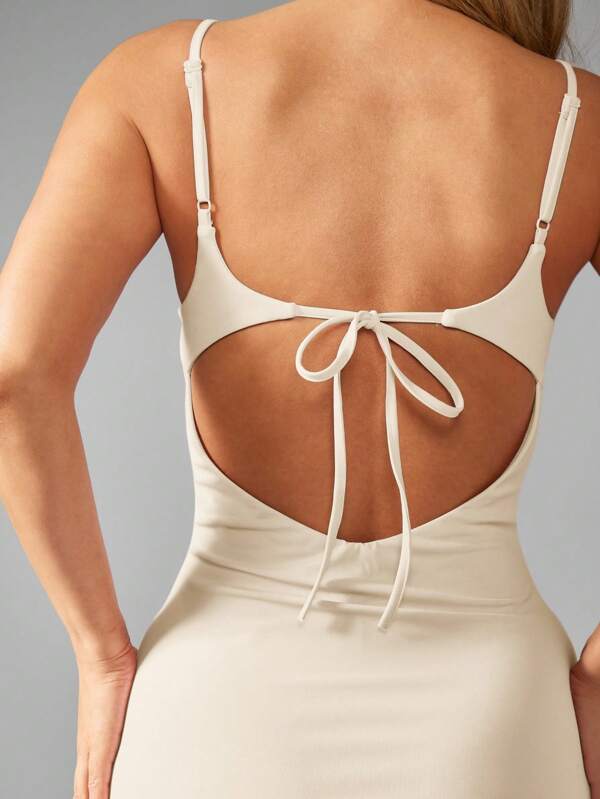 Missguided MISSGUIDED Square Neck Mini Dress With Built In Shorts