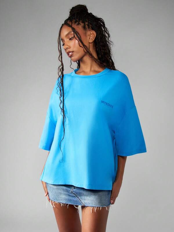 Missguided MISSGUIDED Statement Graphic Oversized Cotton Casual Tee