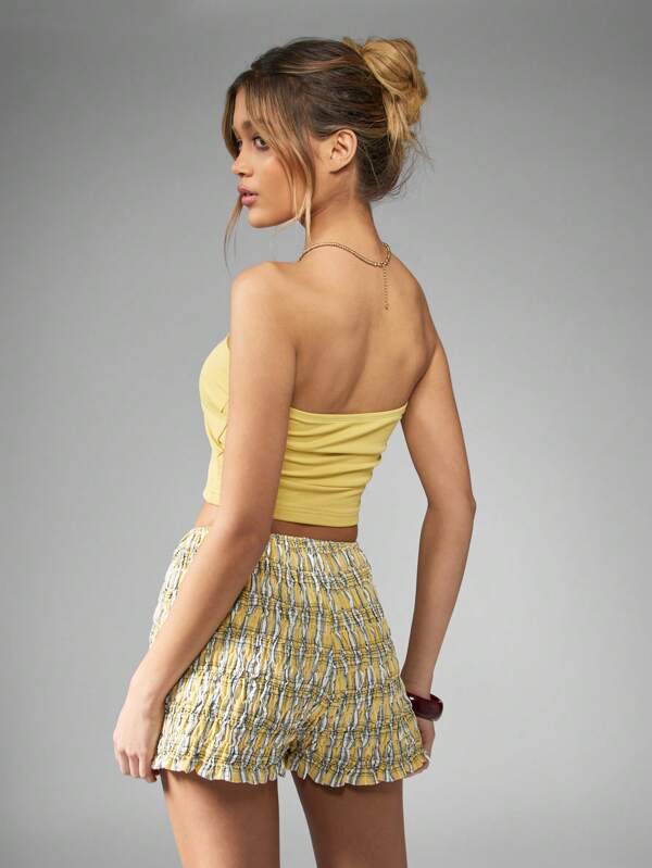 Missguided MISSGUIDED Strapless Bandeau Crop Tube Women Top