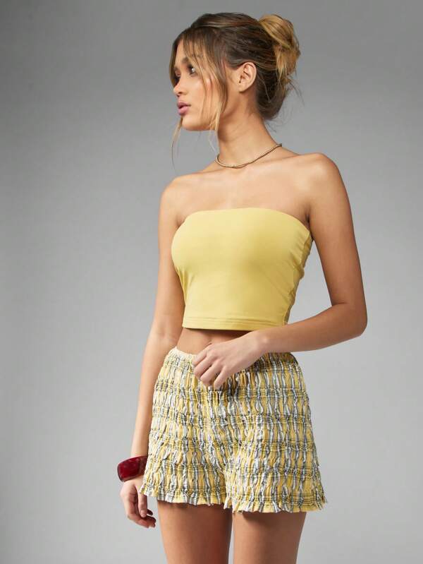 missguided MISSGUIDED Strapless Bandeau Crop Tube Women Top