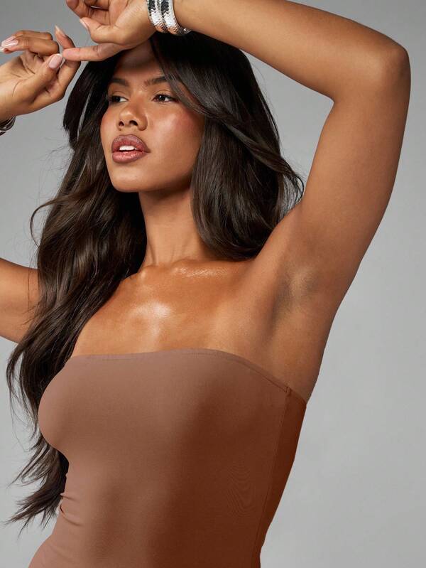 Missguided MISSGUIDED Strapless Bandeau Mini Bodycon Dress With Stretch