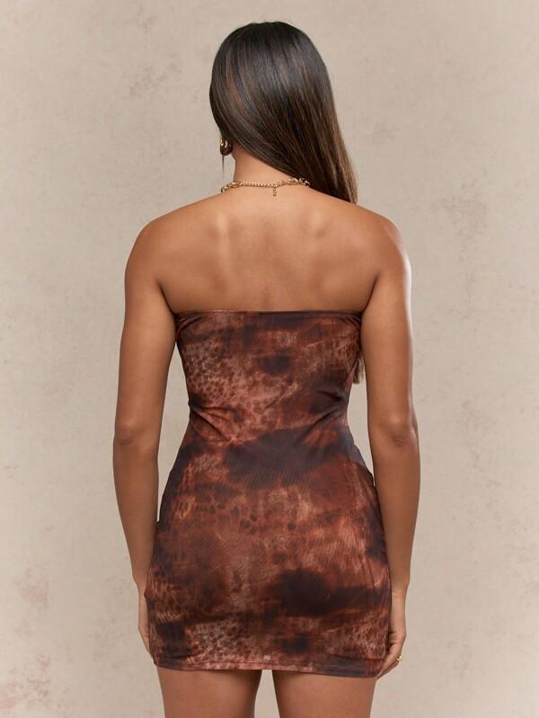 Missguided MISSGUIDED Strapless Bandeau Mini Dress With Cut Out Design