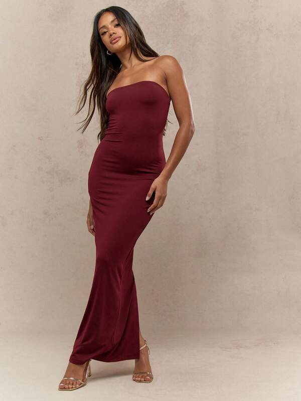 missguided MISSGUIDED Strapless Bodycon Midaxi Dress With Empire Waist