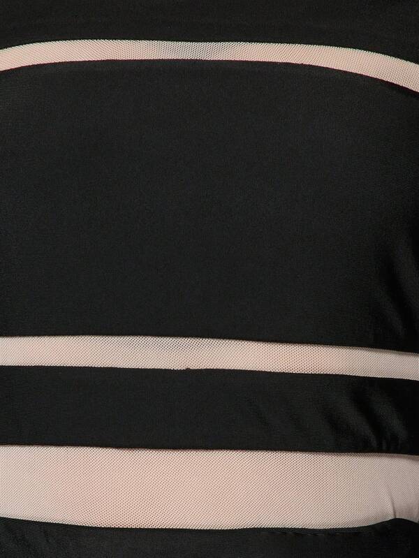 Missguided MISSGUIDED Strapless Bodycon Mini Dress With Mesh Cut-Out Detail