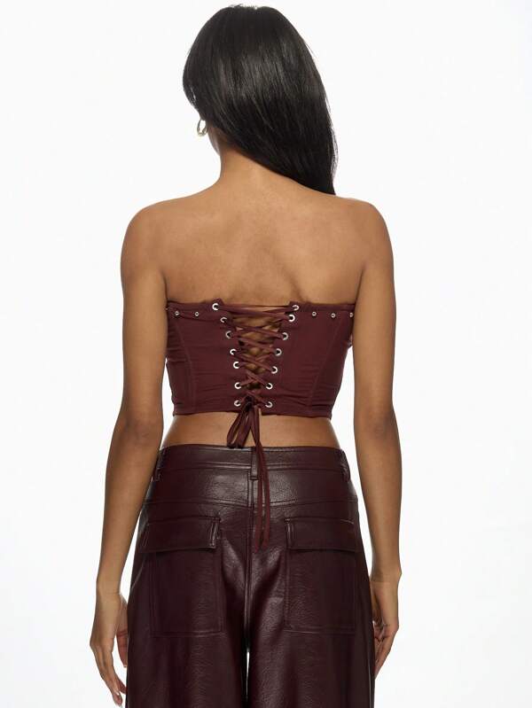 Missguided MISSGUIDED Strapless Corset Bustier Top With Boning